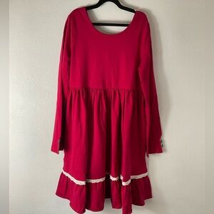 Girls Matilda Jane Red Dress Bow on‎ Back Sz 14